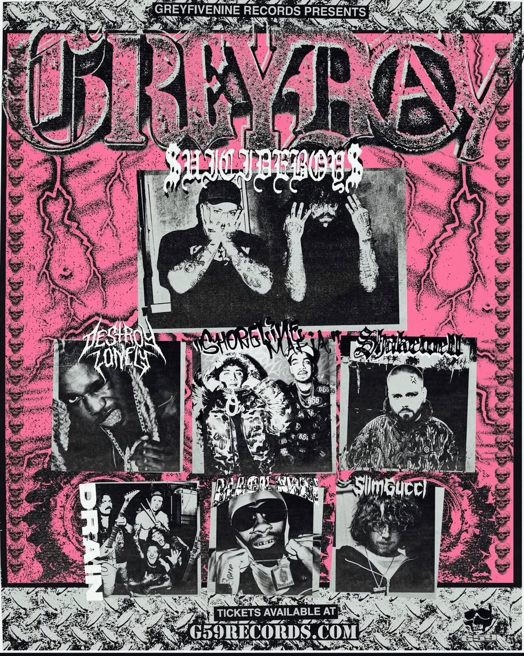 DRAIN Grey Day Tour Poster 2026