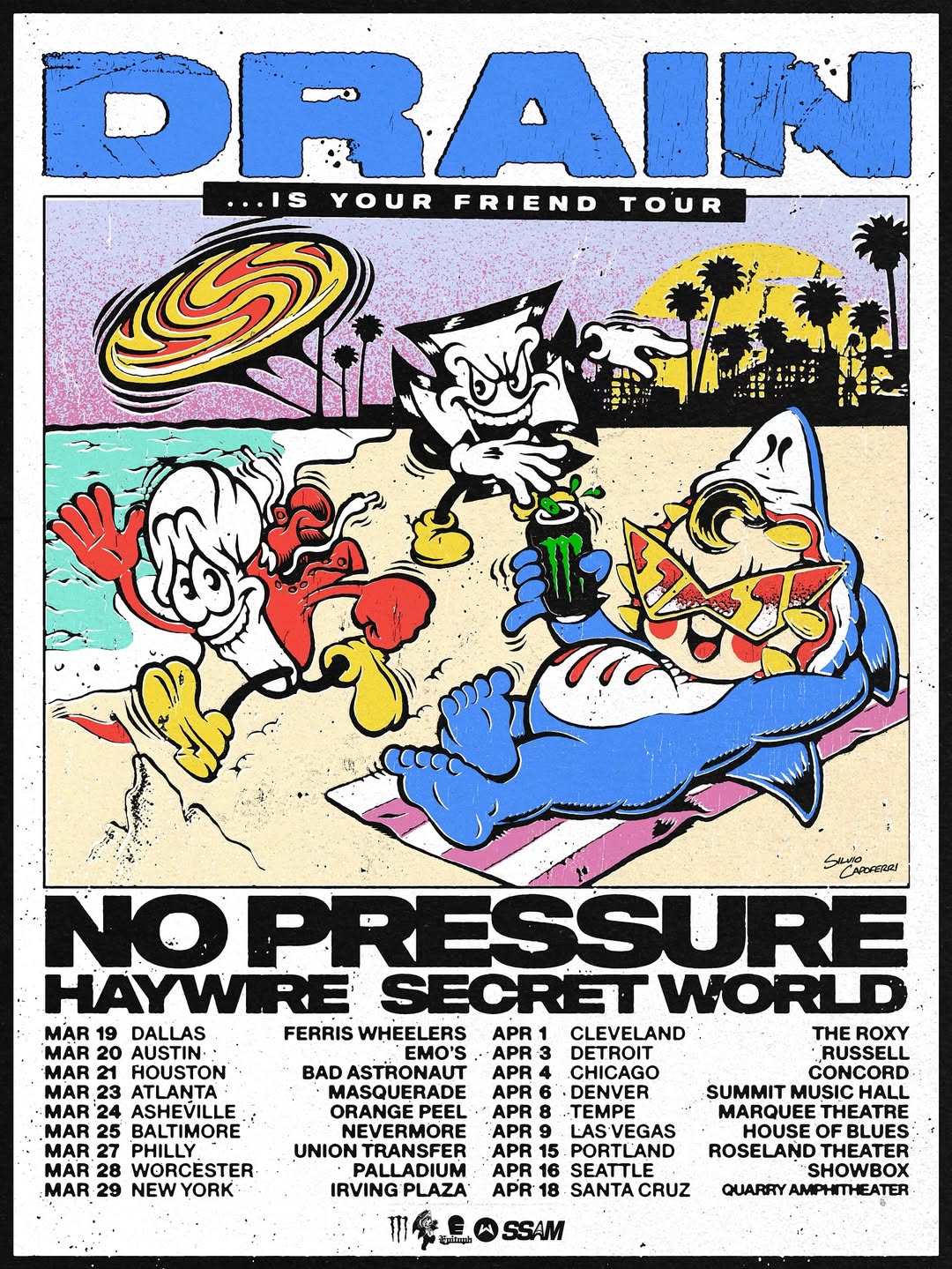 DRAIN Grey Day Tour Poster 2026